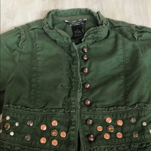 G-unit girls army green blazer size 8 - Picture 2 of 7